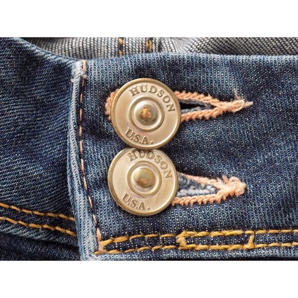 Hudson jeans cropped cuffed straight leg dark wash size 28 - Picture 8 of 9